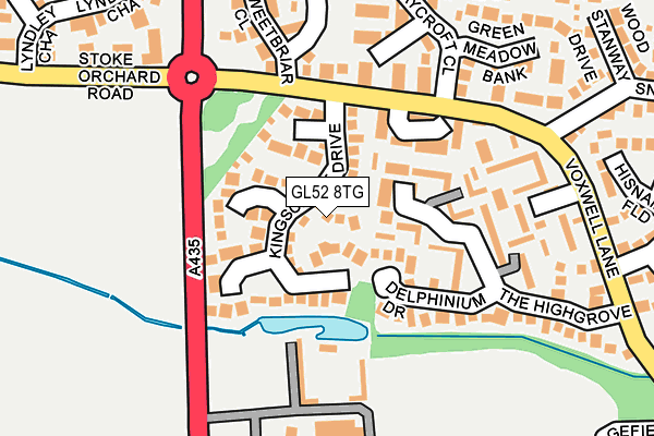 GL52 8TG map - OS OpenMap – Local (Ordnance Survey)