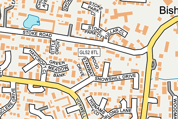 GL52 8TL map - OS OpenMap – Local (Ordnance Survey)