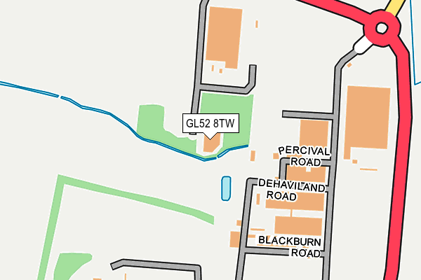 GL52 8TW map - OS OpenMap – Local (Ordnance Survey)