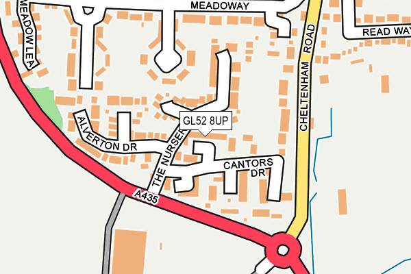 GL52 8UP map - OS OpenMap – Local (Ordnance Survey)