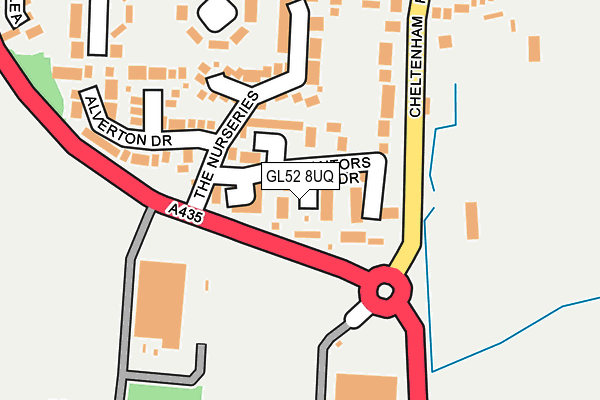 GL52 8UQ map - OS OpenMap – Local (Ordnance Survey)