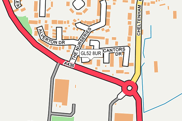 GL52 8UR map - OS OpenMap – Local (Ordnance Survey)