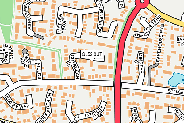 GL52 8UT map - OS OpenMap – Local (Ordnance Survey)