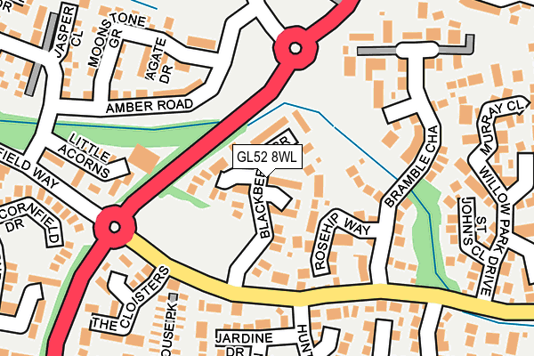 GL52 8WL map - OS OpenMap – Local (Ordnance Survey)