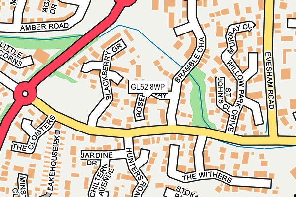 GL52 8WP map - OS OpenMap – Local (Ordnance Survey)