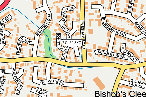 GL52 8XG map - OS OpenMap – Local (Ordnance Survey)