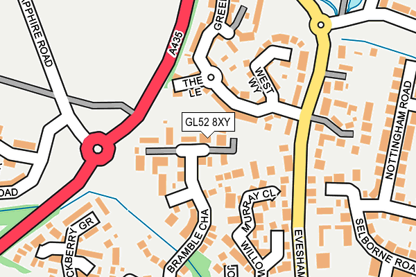 GL52 8XY map - OS OpenMap – Local (Ordnance Survey)