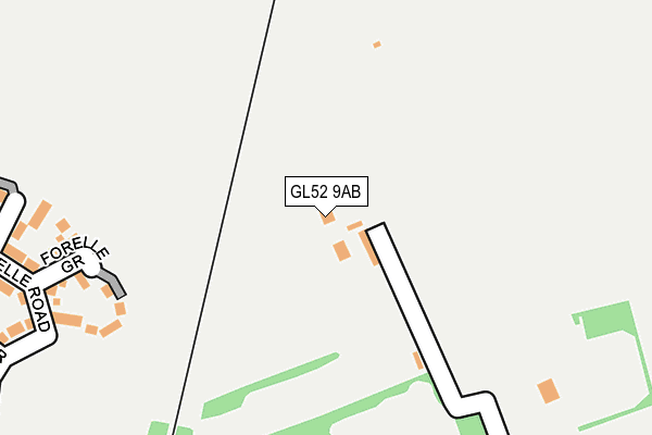 GL52 9AB map - OS OpenMap – Local (Ordnance Survey)