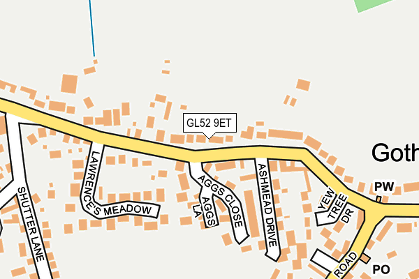 GL52 9ET map - OS OpenMap – Local (Ordnance Survey)