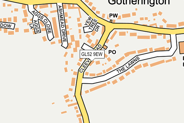 GL52 9EW map - OS OpenMap – Local (Ordnance Survey)