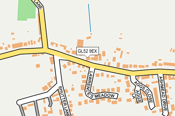 GL52 9EX map - OS OpenMap – Local (Ordnance Survey)