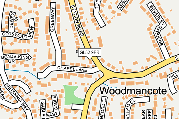 GL52 9FR map - OS OpenMap – Local (Ordnance Survey)