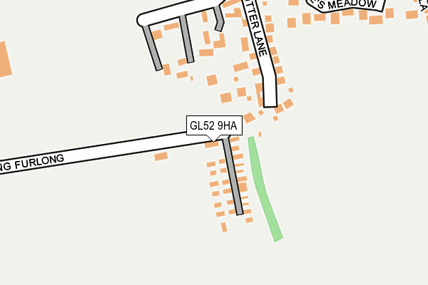 GL52 9HA map - OS OpenMap – Local (Ordnance Survey)