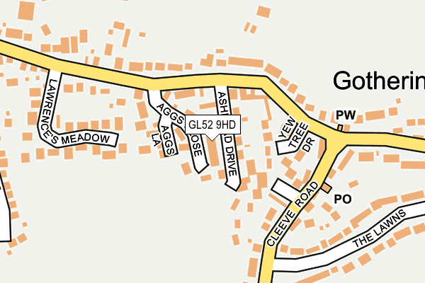 GL52 9HD map - OS OpenMap – Local (Ordnance Survey)