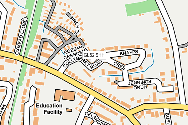 GL52 9HH map - OS OpenMap – Local (Ordnance Survey)