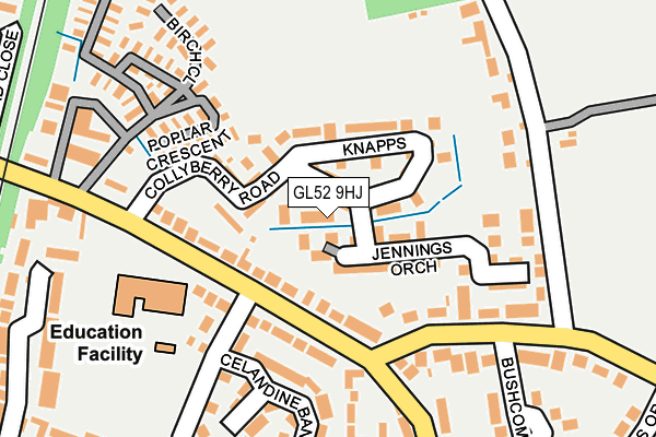 GL52 9HJ map - OS OpenMap – Local (Ordnance Survey)