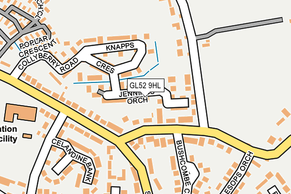 GL52 9HL map - OS OpenMap – Local (Ordnance Survey)