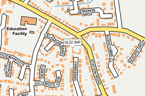 GL52 9HP map - OS OpenMap – Local (Ordnance Survey)