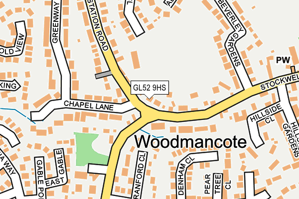 GL52 9HS map - OS OpenMap – Local (Ordnance Survey)