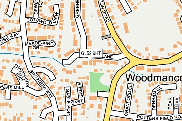 GL52 9HT map - OS OpenMap – Local (Ordnance Survey)