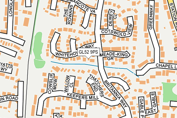 GL52 9PS map - OS OpenMap – Local (Ordnance Survey)