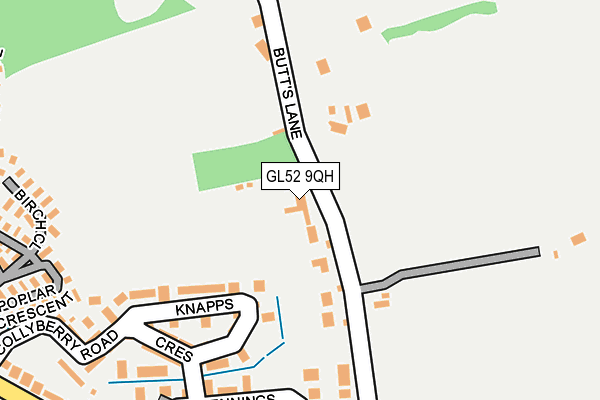 GL52 9QH map - OS OpenMap – Local (Ordnance Survey)