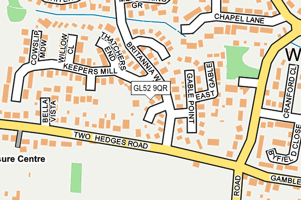 GL52 9QR map - OS OpenMap – Local (Ordnance Survey)