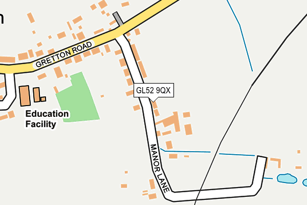 GL52 9QX map - OS OpenMap – Local (Ordnance Survey)