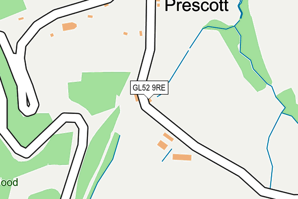 GL52 9RE map - OS OpenMap – Local (Ordnance Survey)