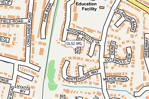 GL52 9RL map - OS OpenMap – Local (Ordnance Survey)