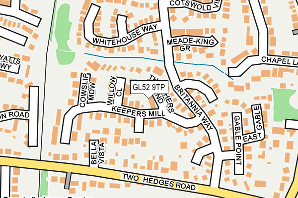 GL52 9TP map - OS OpenMap – Local (Ordnance Survey)