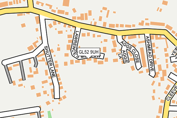 GL52 9UH map - OS OpenMap – Local (Ordnance Survey)