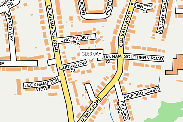 GL53 0AH map - OS OpenMap – Local (Ordnance Survey)