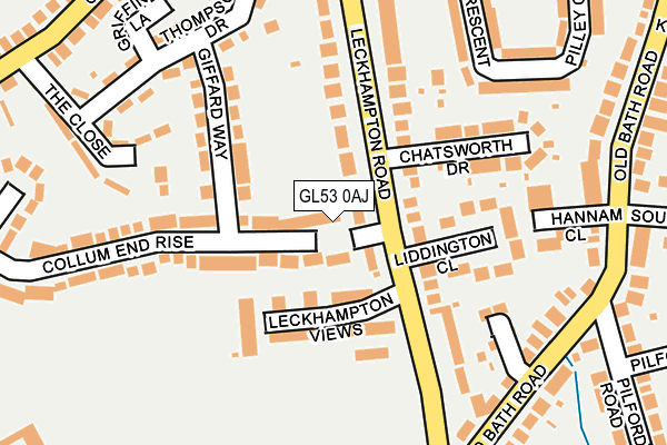 GL53 0AJ map - OS OpenMap – Local (Ordnance Survey)