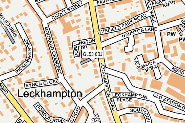 GL53 0BJ map - OS OpenMap – Local (Ordnance Survey)