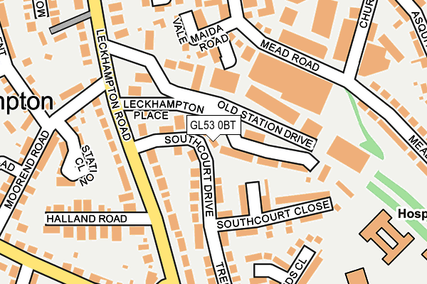 GL53 0BT map - OS OpenMap – Local (Ordnance Survey)