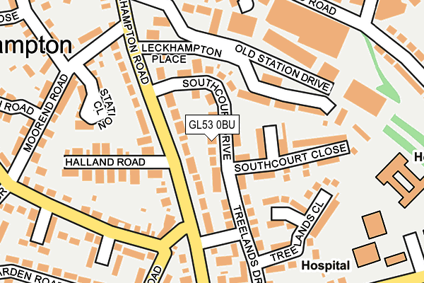 GL53 0BU map - OS OpenMap – Local (Ordnance Survey)