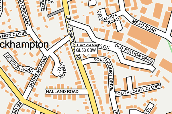 GL53 0BW map - OS OpenMap – Local (Ordnance Survey)