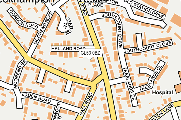 GL53 0BZ map - OS OpenMap – Local (Ordnance Survey)
