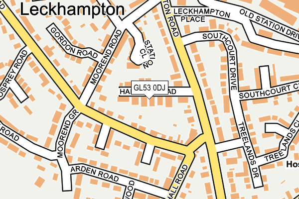 GL53 0DJ map - OS OpenMap – Local (Ordnance Survey)