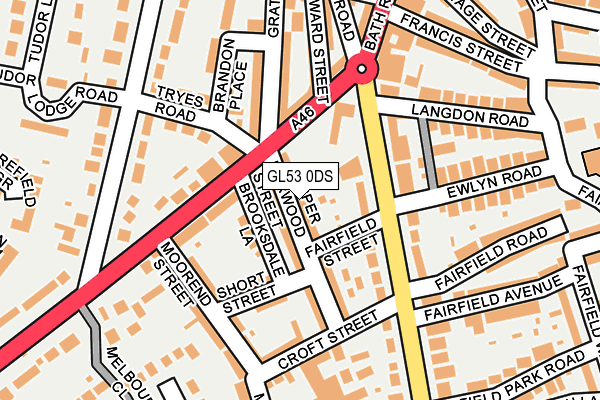 GL53 0DS map - OS OpenMap – Local (Ordnance Survey)