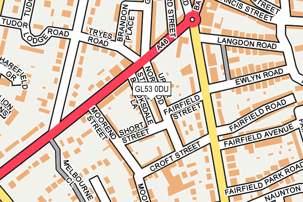 GL53 0DU map - OS OpenMap – Local (Ordnance Survey)