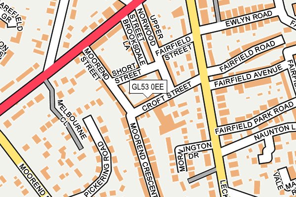 GL53 0EE map - OS OpenMap – Local (Ordnance Survey)