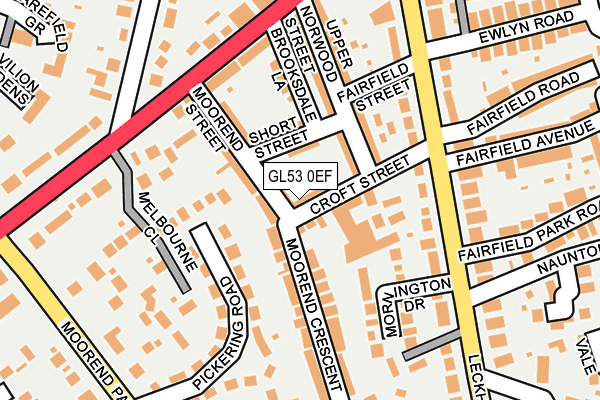 GL53 0EF map - OS OpenMap – Local (Ordnance Survey)