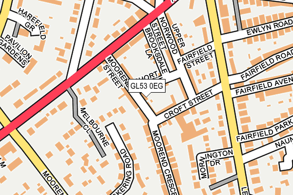 GL53 0EG map - OS OpenMap – Local (Ordnance Survey)