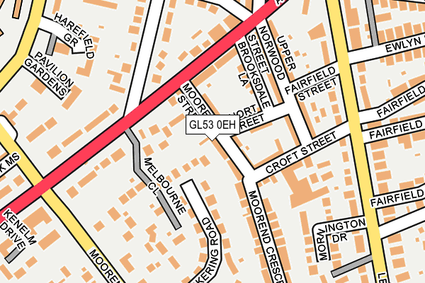 GL53 0EH map - OS OpenMap – Local (Ordnance Survey)