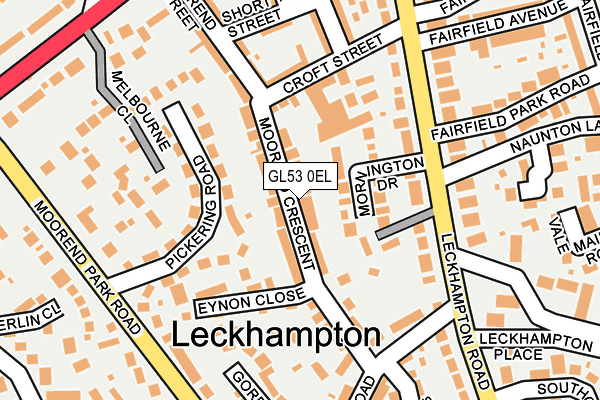GL53 0EL map - OS OpenMap – Local (Ordnance Survey)