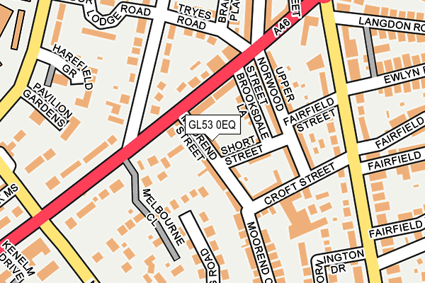 GL53 0EQ map - OS OpenMap – Local (Ordnance Survey)