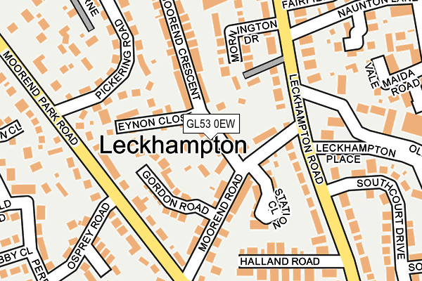 GL53 0EW map - OS OpenMap – Local (Ordnance Survey)