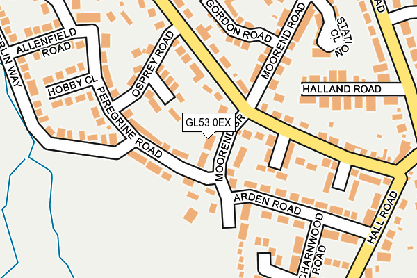 GL53 0EX map - OS OpenMap – Local (Ordnance Survey)